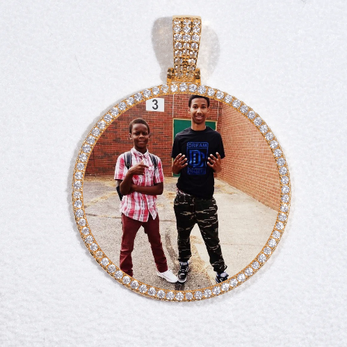MEDIUM 3D CIRCLE CUSTOM PICTURE PENDANT