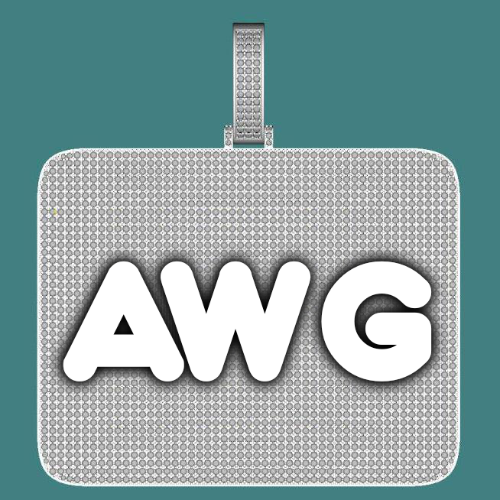 CUSTOM LETTER NECKLACE 3D BIG SQUARE