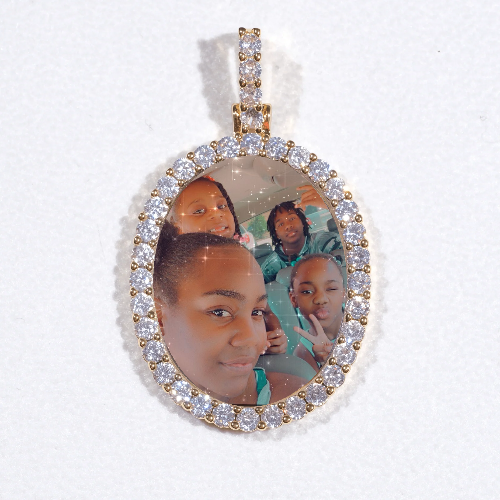 3D Oval Custom Picture Pendant