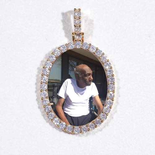 3D Oval Custom Picture Pendant