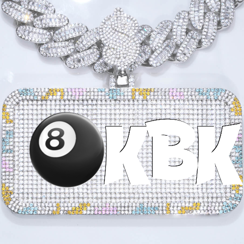 CUSTOM LETTER NECKLACE 3D COLORFUL SQUARE