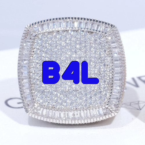CUSTOM LETTER 3D ICED RING