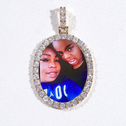 3D Oval Custom Picture Pendant