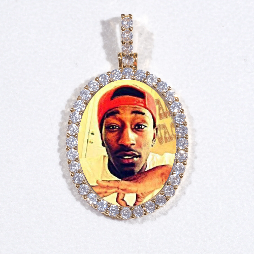3D Oval Custom Picture Pendant