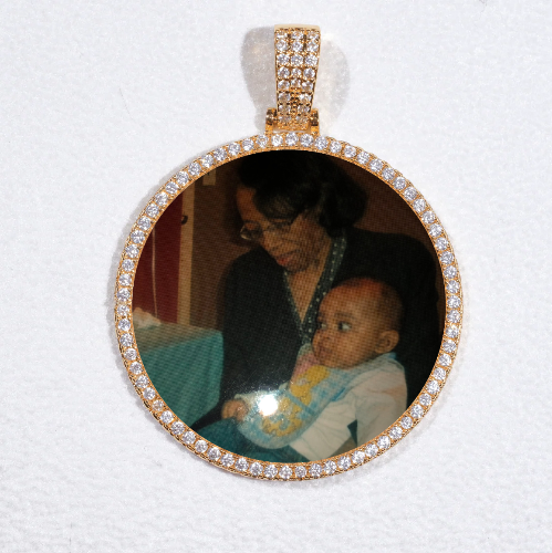 MEDIUM 3D CIRCLE CUSTOM PICTURE PENDANT