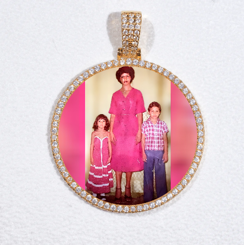 MEDIUM 3D CIRCLE CUSTOM PICTURE PENDANT