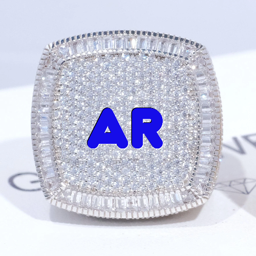 CUSTOM LETTER 3D ICED RING