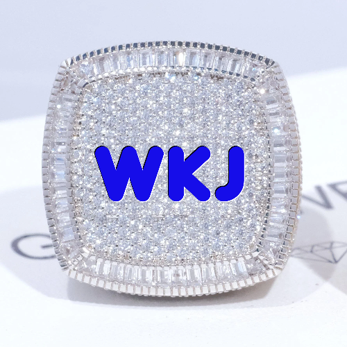 CUSTOM LETTER 3D ICED RING