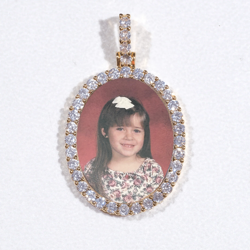 3D Oval Custom Picture Pendant