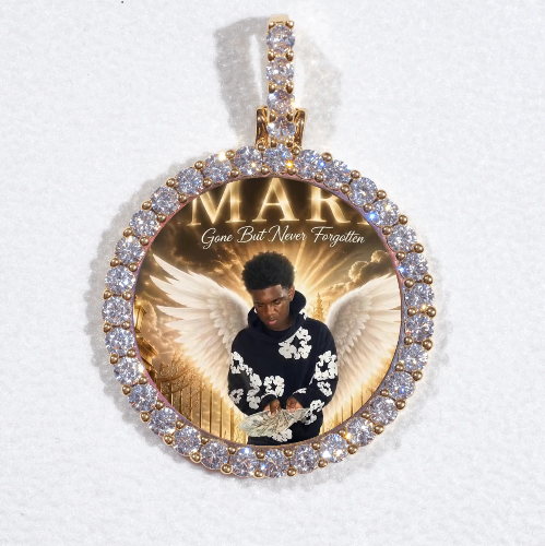 3D CIRCLE CUSTOM PICTURE PENDANT SMALL SIZE