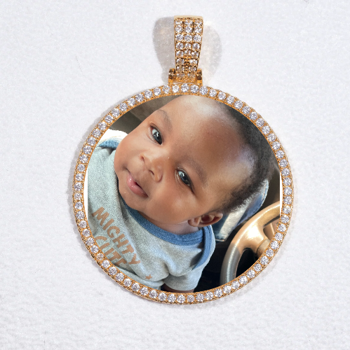 MEDIUM 3D CIRCLE CUSTOM PICTURE PENDANT