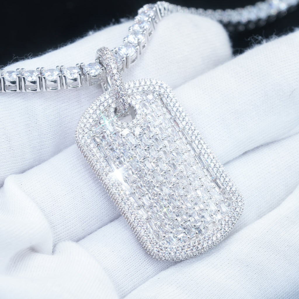ICED DOG TAG PENDANT