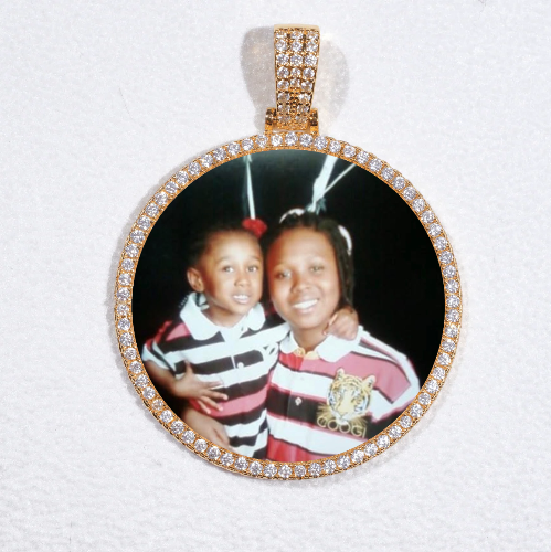 MEDIUM 3D CIRCLE CUSTOM PICTURE PENDANT