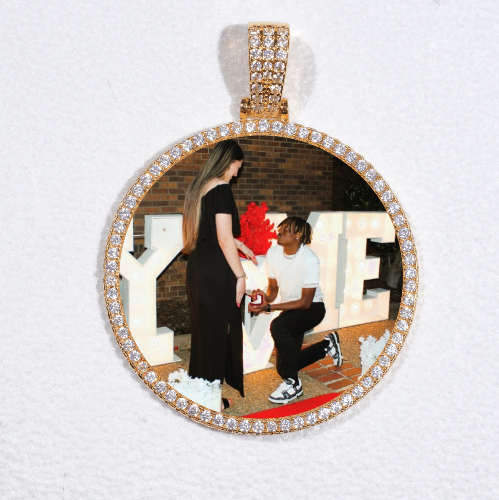 MEDIUM 3D CIRCLE CUSTOM PICTURE PENDANT