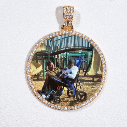 MEDIUM 3D CIRCLE CUSTOM PICTURE PENDANT