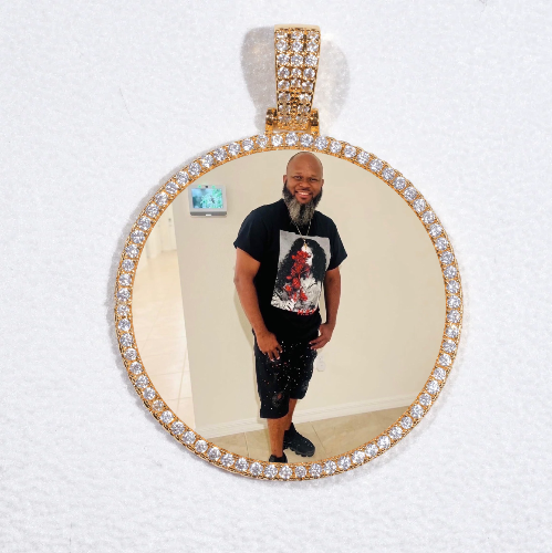 MEDIUM 3D CIRCLE CUSTOM PICTURE PENDANT