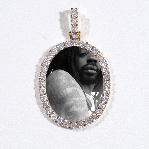 3D Oval Custom Picture Pendant