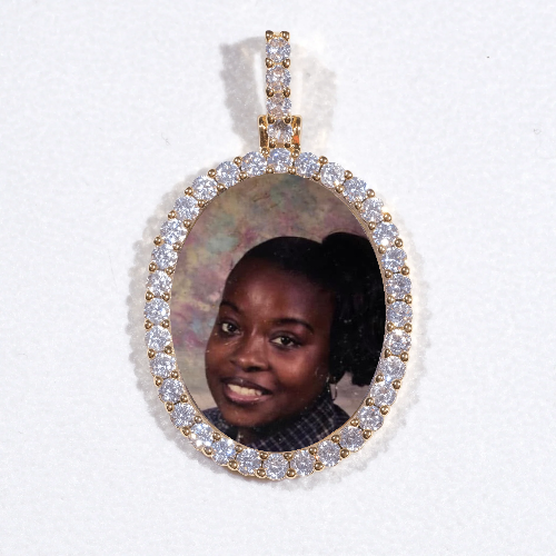 3D Oval Custom Picture Pendant