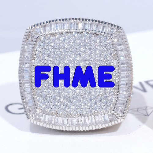 CUSTOM LETTER 3D ICED RING