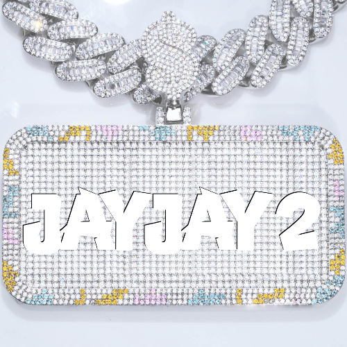 CUSTOM LETTER NECKLACE 3D COLORFUL SQUARE