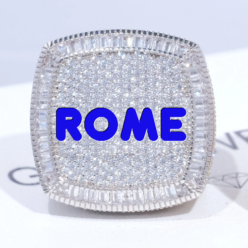 CUSTOM LETTER 3D ICED RING