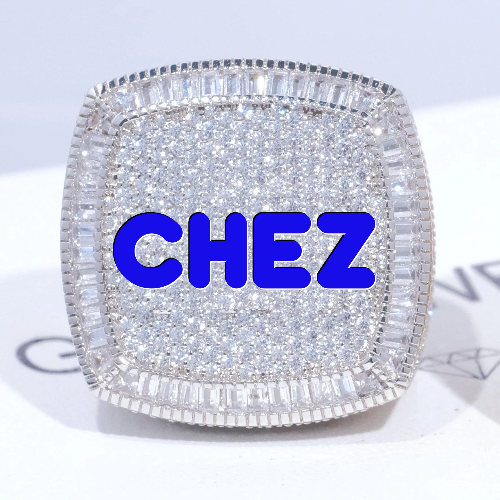 CUSTOM LETTER 3D ICED RING
