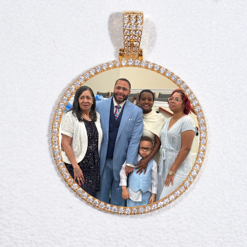 MEDIUM 3D CIRCLE CUSTOM PICTURE PENDANT