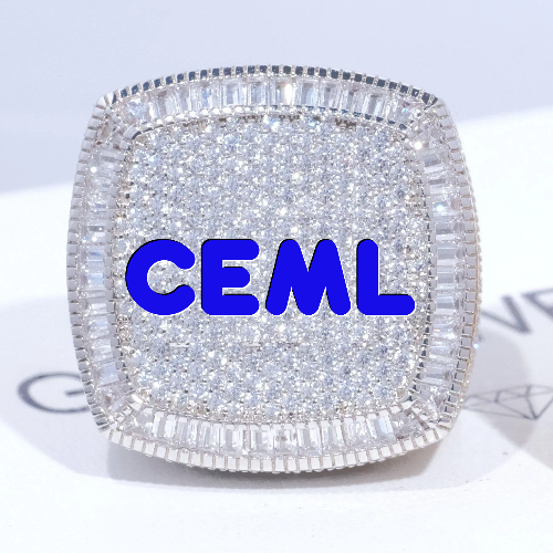 CUSTOM LETTER 3D ICED RING