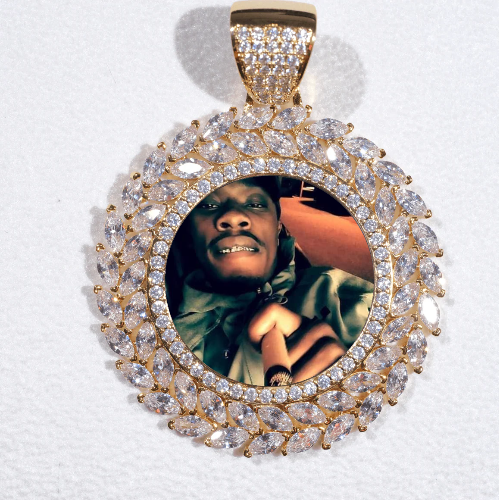 Large 3D Wheat Ear Custom Picture Pendant