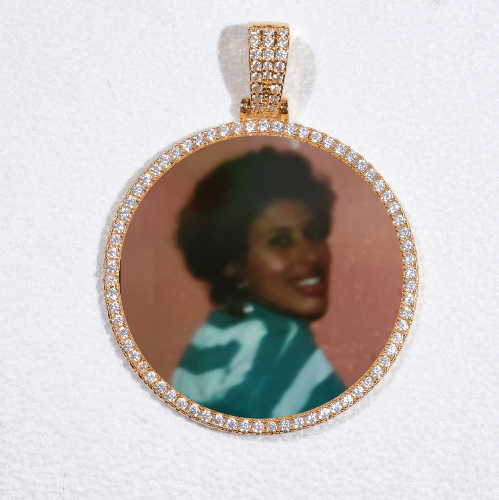 MEDIUM 3D CIRCLE CUSTOM PICTURE PENDANT