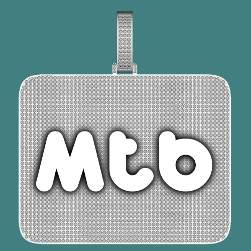 CUSTOM LETTER NECKLACE 3D BIG SQUARE