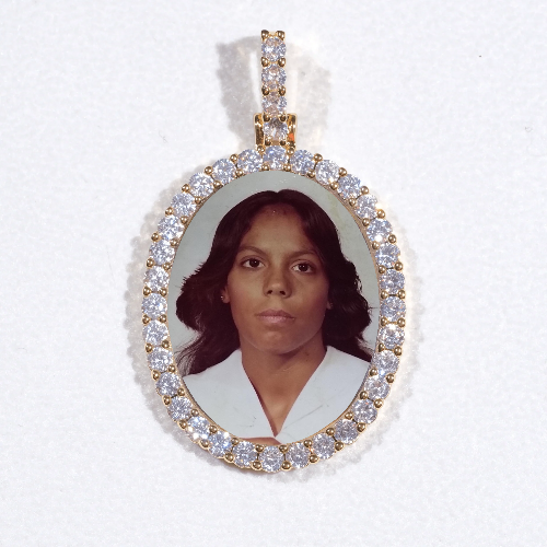 3D Oval Custom Picture Pendant