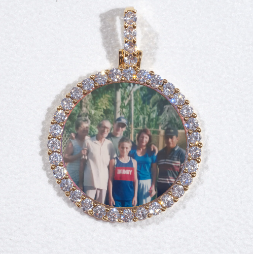 3D CIRCLE CUSTOM PICTURE PENDANT SMALL SIZE
