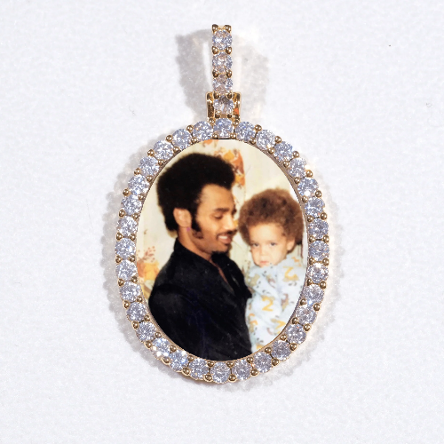 3D Oval Custom Picture Pendant
