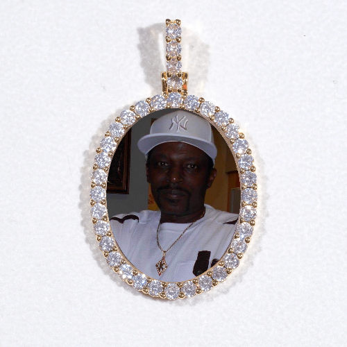 3D Oval Custom Picture Pendant