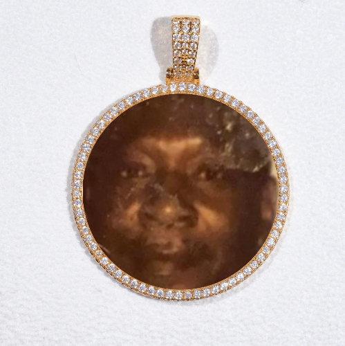 MEDIUM 3D CIRCLE CUSTOM PICTURE PENDANT
