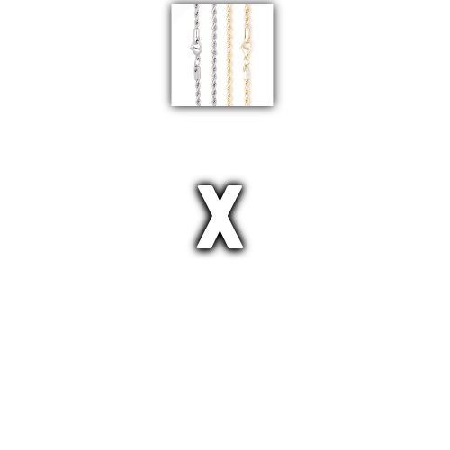 Custom Letters Baguette Two Layer Necklace