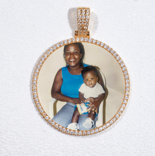 MEDIUM 3D CIRCLE CUSTOM PICTURE PENDANT