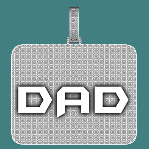 CUSTOM LETTER NECKLACE 3D BIG SQUARE