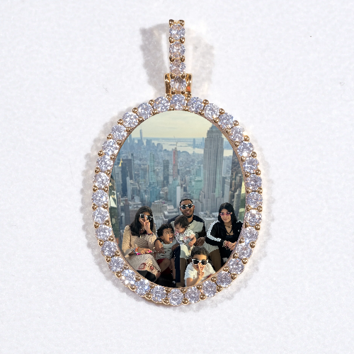 3D Oval Custom Picture Pendant