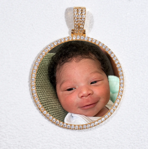 MEDIUM 3D CIRCLE CUSTOM PICTURE PENDANT