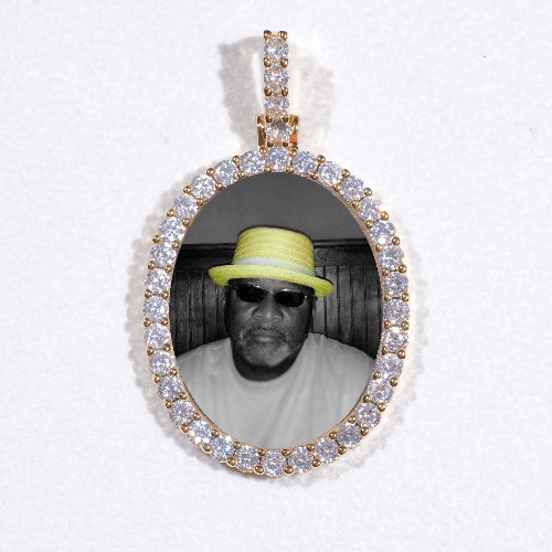 3D Oval Custom Picture Pendant