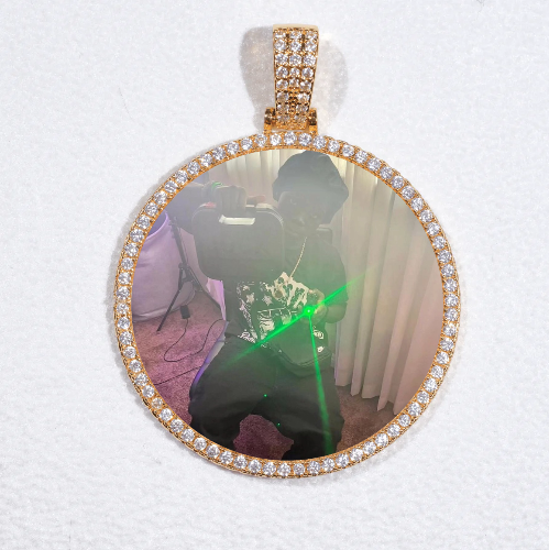 MEDIUM 3D CIRCLE CUSTOM PICTURE PENDANT