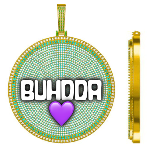 CUSTOM LETTER NECKLACE 3D BIG DISC