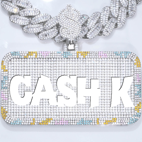 CUSTOM LETTER NECKLACE 3D COLORFUL SQUARE