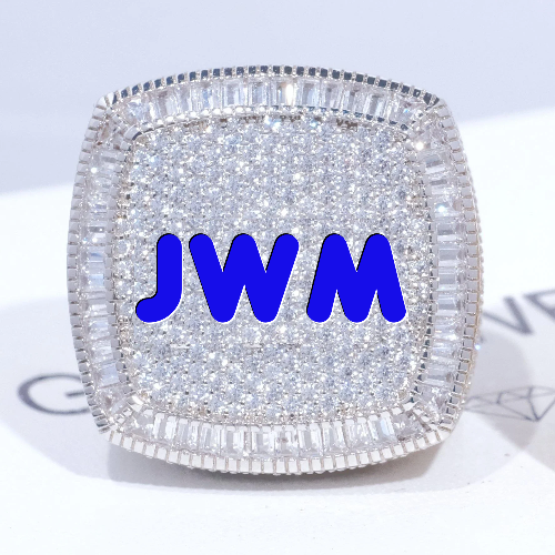 CUSTOM LETTER 3D ICED RING