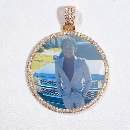 MEDIUM 3D CIRCLE CUSTOM PICTURE PENDANT