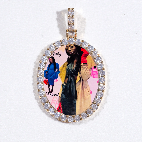 3D Oval Custom Picture Pendant