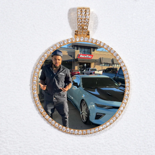 MEDIUM 3D CIRCLE CUSTOM PICTURE PENDANT
