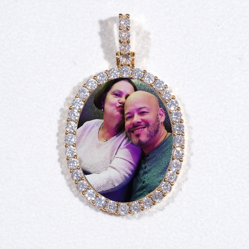 3D Oval Custom Picture Pendant